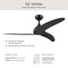 Progress Lighting - P250126-31M - 52" Ceiling Fan - Nirra - Matte Black