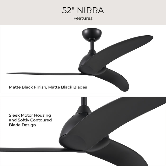 Progress Lighting - P250126-31M - 52" Ceiling Fan - Nirra - Matte Black
