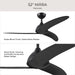 Progress Lighting - P250126-31M - 52" Ceiling Fan - Nirra - Matte Black