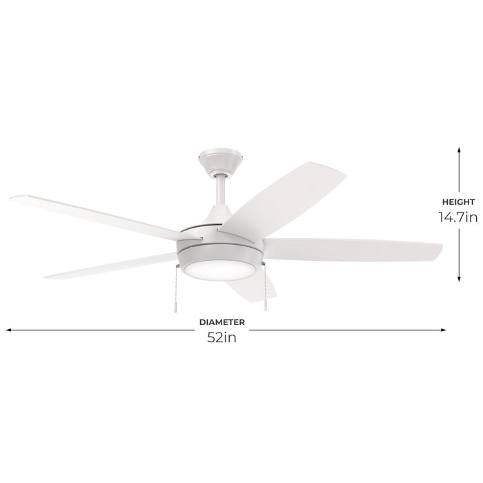 Progress Lighting - P250125-28M-30 - 52" Ceiling Fan - Nolyn V - Matte White