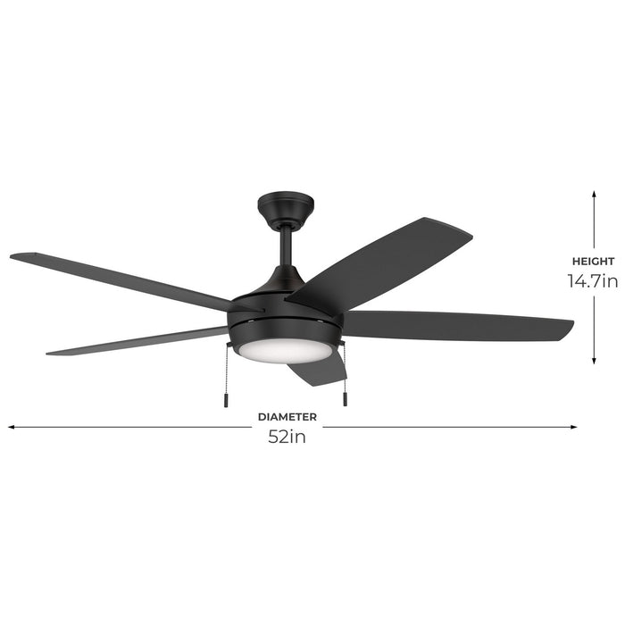 Progress Lighting - P250125-31M-30 - 52" Ceiling Fan - Nolyn V - Matte Black