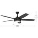 Progress Lighting - P250125-31M-30 - 52" Ceiling Fan - Nolyn V - Matte Black