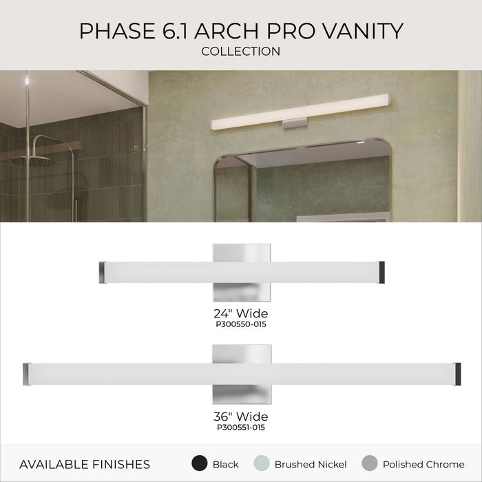 Progress Lighting - P300550-015-CS - LED Vanity Light - Phase 6.1 LED - Polished Chrome