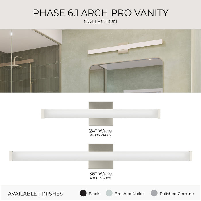 Progress Lighting - P300551-009-CS - LED Vanity Light - Phase 6.1 LED - Brushed Nickel