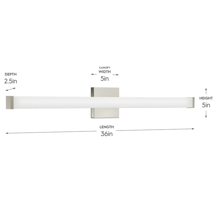 Progress Lighting - P300551-009-CS - LED Vanity Light - Phase 6.1 LED - Brushed Nickel