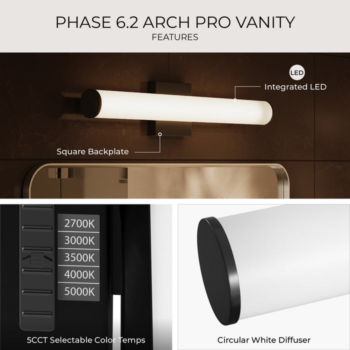 Progress Lighting - P300553-031-CS - LED Vanity Light - Phase 6.2 LED - Black