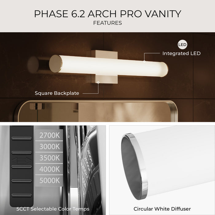 Progress Lighting - P300554-015-CS - LED Vanity Light - Phase 6.2 LED - Polished Chrome