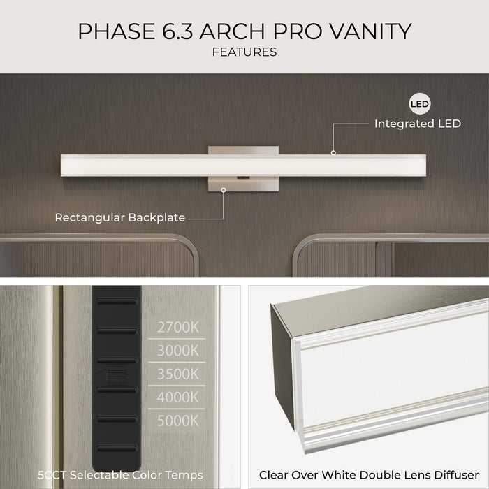 Progress Lighting - P300556-009-CS - LED Vanity Light - Phase 6.3 LED - Brushed Nickel