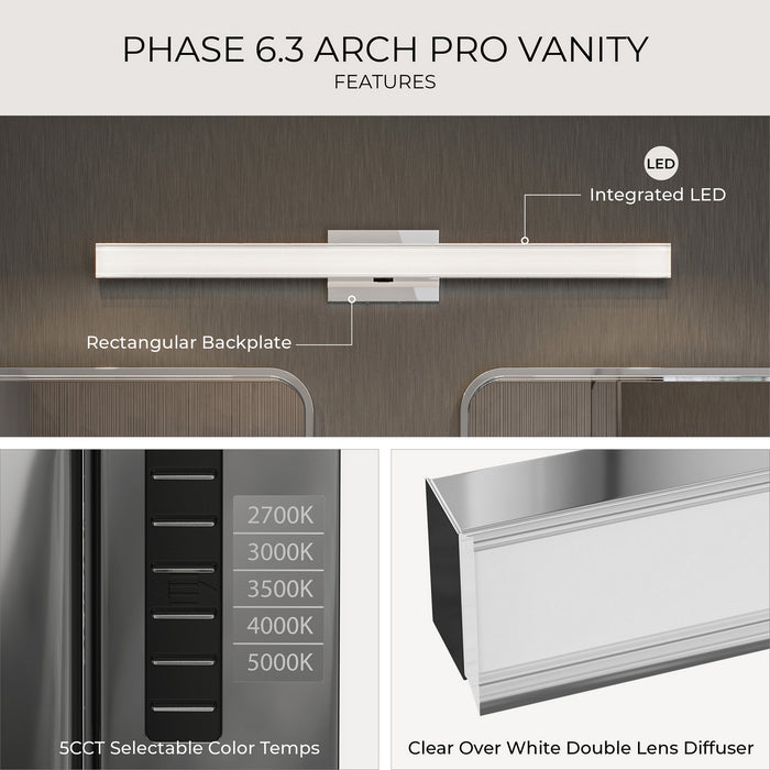 Progress Lighting - P300556-015-CS - LED Vanity Light - Phase 6.3 LED - Polished Chrome
