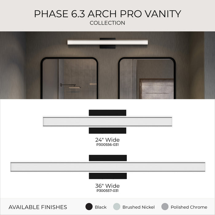 Progress Lighting - P300556-031-CS - LED Vanity Light - Phase 6.3 LED - Black