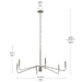 Progress Lighting - P400472-009 - Six Light Chandelier - Pilar - Brushed Nickel