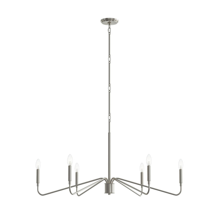 Progress Lighting - P400472-009 - Six Light Chandelier - Pilar - Brushed Nickel