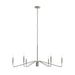 Progress Lighting - P400472-009 - Six Light Chandelier - Pilar - Brushed Nickel