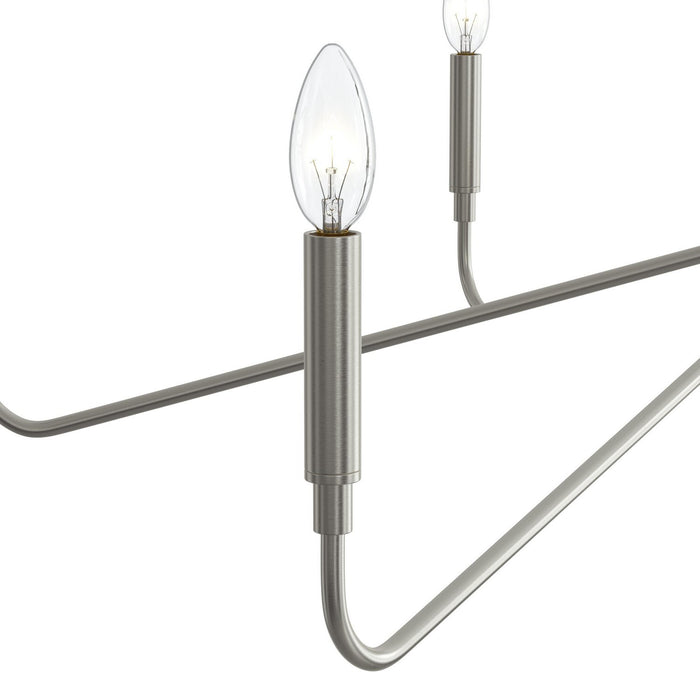 Progress Lighting - P400472-009 - Six Light Chandelier - Pilar - Brushed Nickel