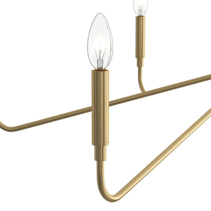 Progress Lighting - P400472-191 - Six Light Chandelier - Pilar - Brushed Gold