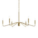 Progress Lighting - P400472-191 - Six Light Chandelier - Pilar - Brushed Gold