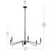 Progress Lighting - P400472-31M - Six Light Chandelier - Pilar - Matte Black