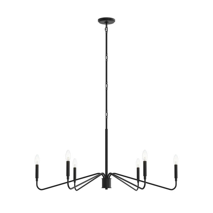 Progress Lighting - P400472-31M - Six Light Chandelier - Pilar - Matte Black