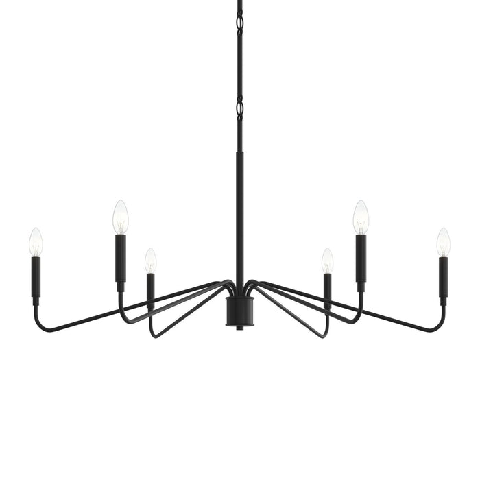 Progress Lighting - P400472-31M - Six Light Chandelier - Pilar - Matte Black