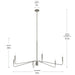 Progress Lighting - P400473-009 - Six Light Chandelier - Pilar - Brushed Nickel
