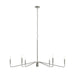 Progress Lighting - P400473-009 - Six Light Chandelier - Pilar - Brushed Nickel