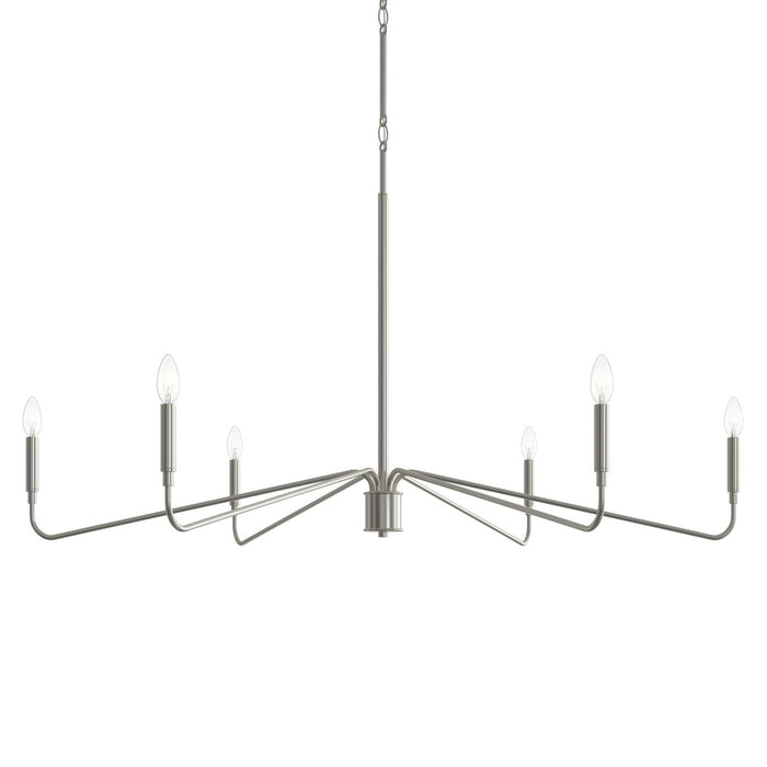 Progress Lighting - P400473-009 - Six Light Chandelier - Pilar - Brushed Nickel