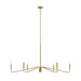 Progress Lighting - P400473-191 - Six Light Chandelier - Pilar - Brushed Gold