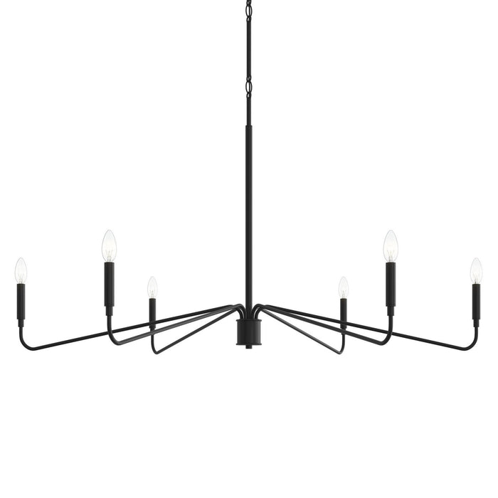 Progress Lighting - P400473-31M - Six Light Chandelier - Pilar - Matte Black