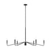Progress Lighting - P400473-31M - Six Light Chandelier - Pilar - Matte Black