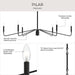 Progress Lighting - P400473-31M - Six Light Chandelier - Pilar - Matte Black