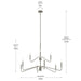 Progress Lighting - P400474-009 - Nine Light Chandelier - Pilar - Brushed Nickel