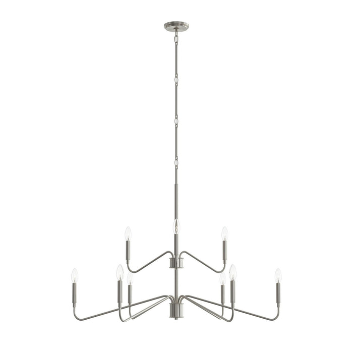 Progress Lighting - P400474-009 - Nine Light Chandelier - Pilar - Brushed Nickel