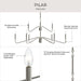Progress Lighting - P400474-009 - Nine Light Chandelier - Pilar - Brushed Nickel