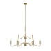 Progress Lighting - P400474-191 - Nine Light Chandelier - Pilar - Brushed Gold