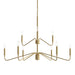 Progress Lighting - P400474-191 - Nine Light Chandelier - Pilar - Brushed Gold