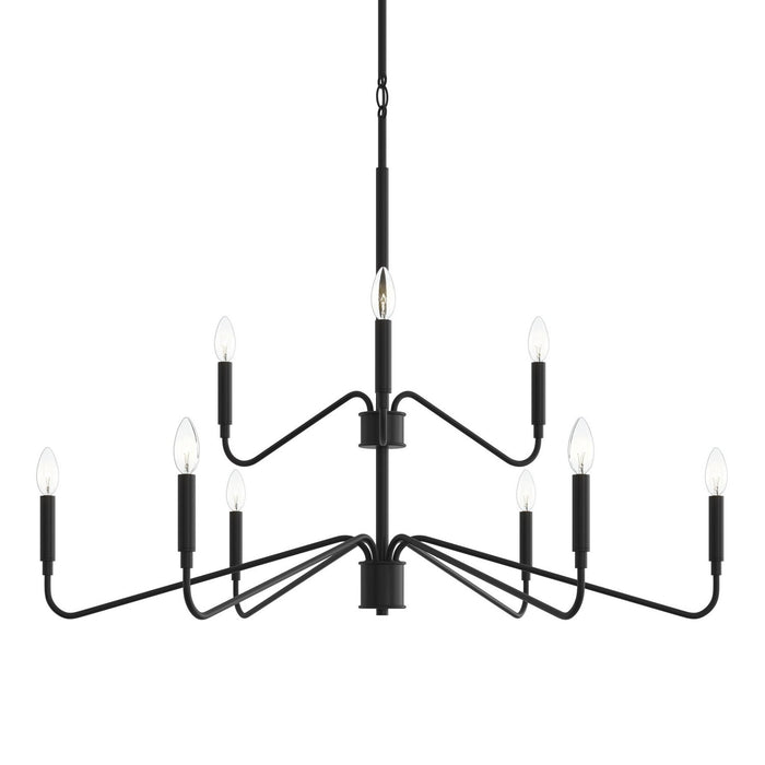 Progress Lighting - P400474-31M - Nine Light Chandelier - Pilar - Matte Black