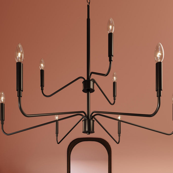 Progress Lighting - P400474-31M - Nine Light Chandelier - Pilar - Matte Black