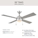 Progress Lighting - P250127-009-30 - 52" Ceiling Fan - Tavo - Brushed Nickel