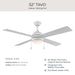 Progress Lighting - P250127-28M-30 - 52" Ceiling Fan - Tavo - Matte White