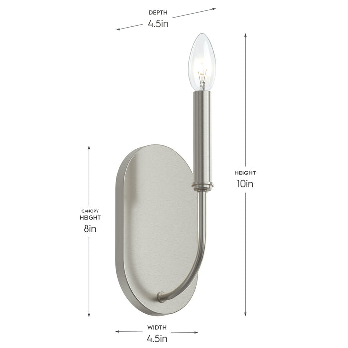 Progress Lighting - P710153-009 - One Light Wall Sconce - Reines - Brushed Nickel