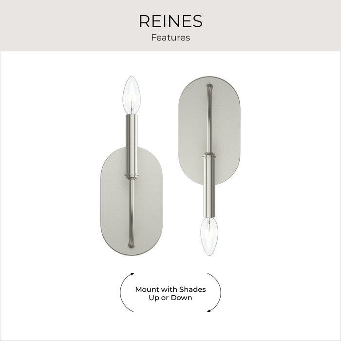 Progress Lighting - P710153-009 - One Light Wall Sconce - Reines - Brushed Nickel