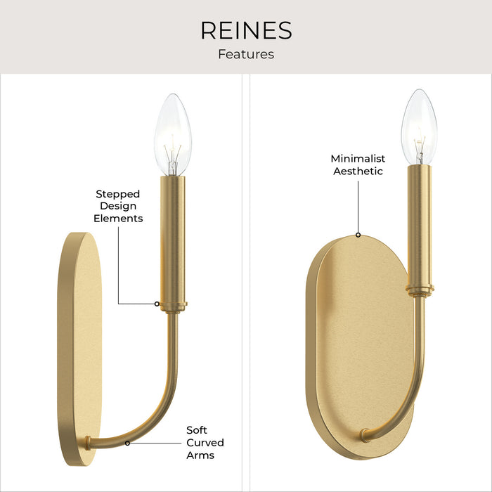 Progress Lighting - P710153-191 - One Light Wall Sconce - Reines - Brushed Gold