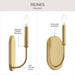 Progress Lighting - P710153-191 - One Light Wall Sconce - Reines - Brushed Gold