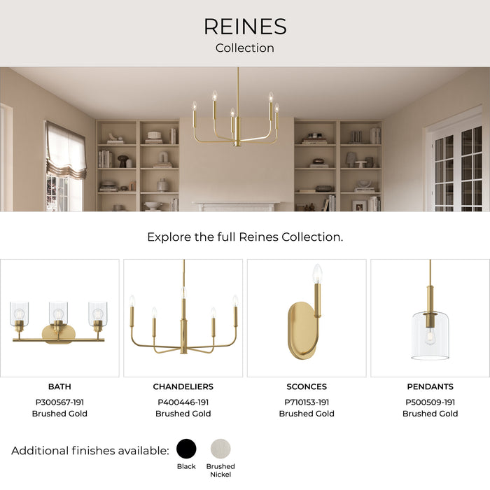 Progress Lighting - P710153-191 - One Light Wall Sconce - Reines - Brushed Gold
