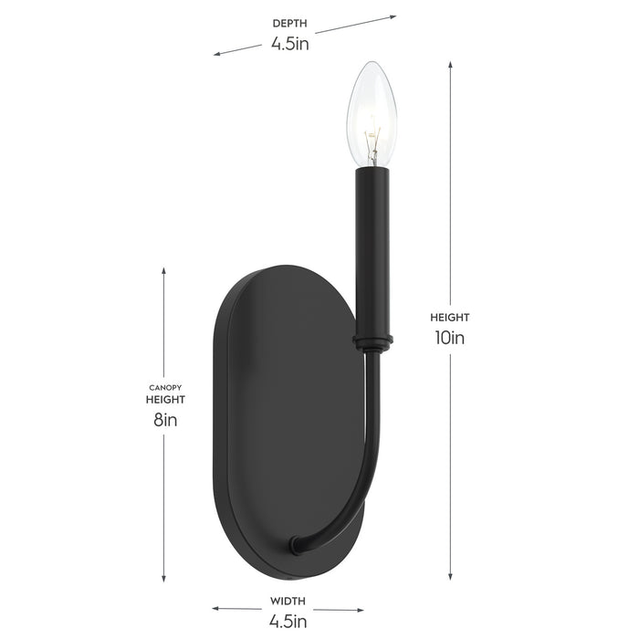Progress Lighting - P710153-31M - One Light Wall Sconce - Reines - Matte Black