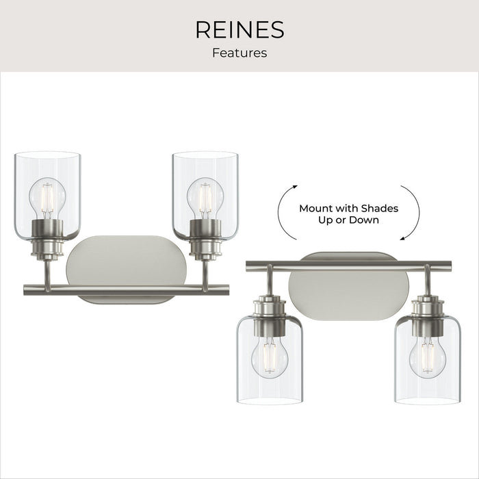 Progress Lighting - P300566-009 - Two Light Bath Vanity - Reines - Brushed Nickel