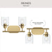 Progress Lighting - P300566-191 - Two Light Bath Vanity - Reines - Brushed Gold