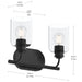 Progress Lighting - P300566-31M - Two Light Bath Vanity - Reines - Matte Black