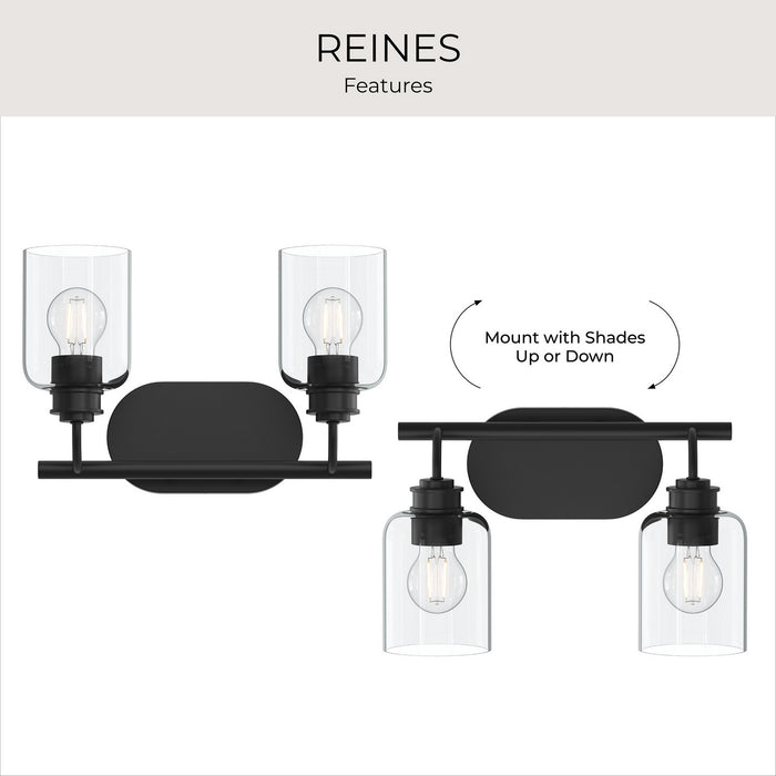 Progress Lighting - P300566-31M - Two Light Bath Vanity - Reines - Matte Black