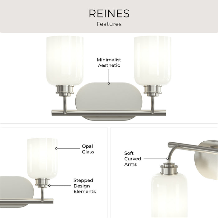 Progress Lighting - P300578-009 - Two Light Bath Vanity - Reines - Brushed Nickel